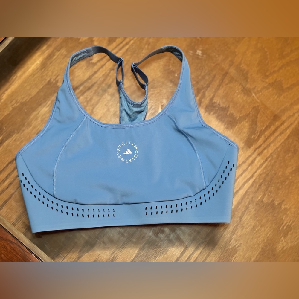Adidas Stella McCartney Sports Bra Small Blue Racerback 32B-34C Training